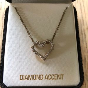 18K Gold over Sterling Silver Heart Necklace